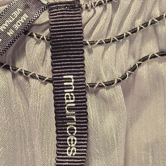 Maurices gray black lace sheer top blouse shirt misses size large NWOT - Picture 9 of 10